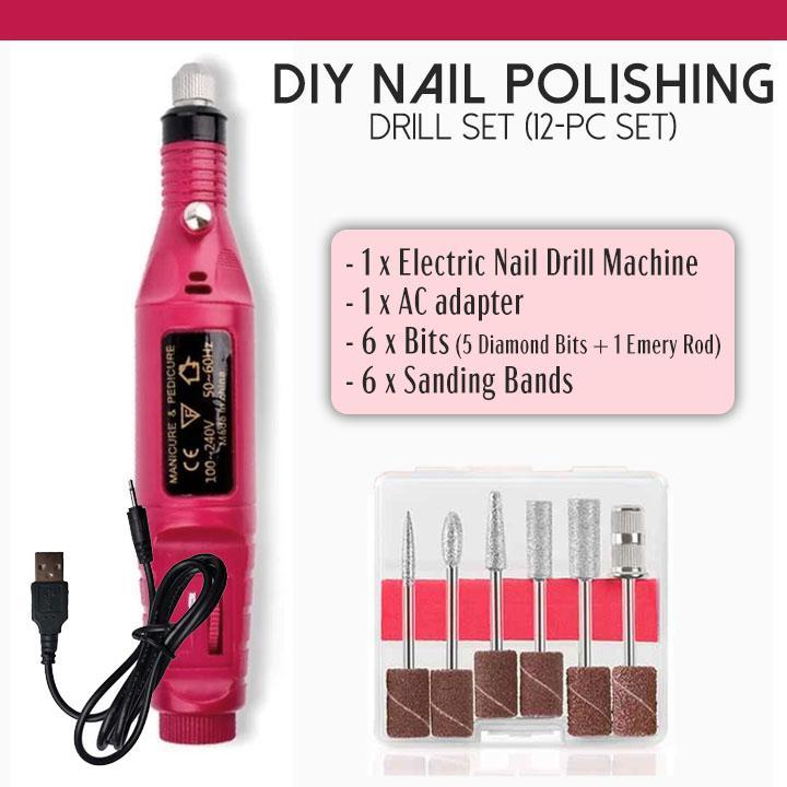 50% Off Just Today🔥🔥🔥DIY Nail Polishing Drill Set (12-pc Set)